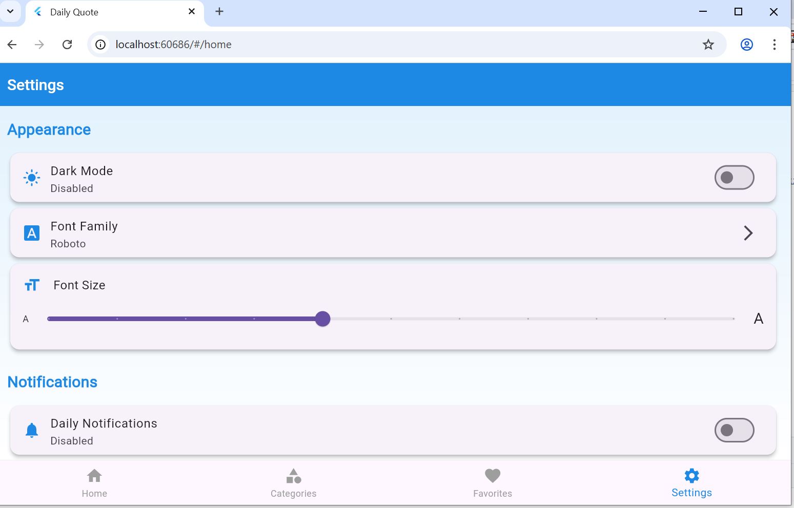 Daily Quote Features