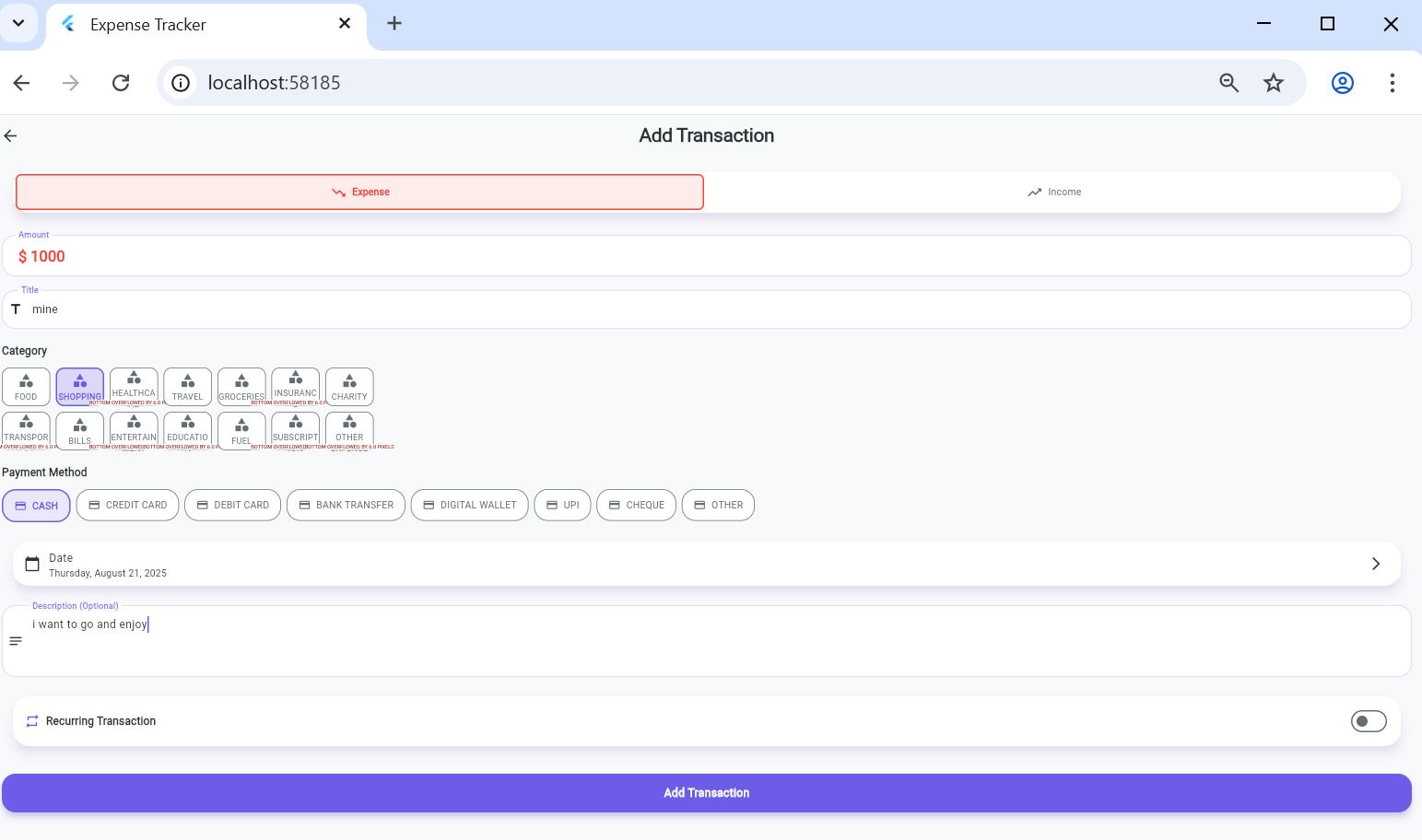Expense Tracker Screenshot 10
