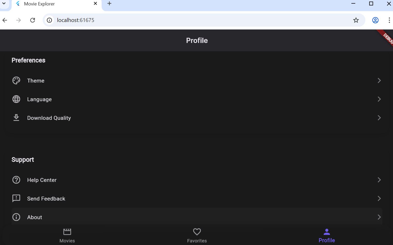 Movie Explorer Screen 4