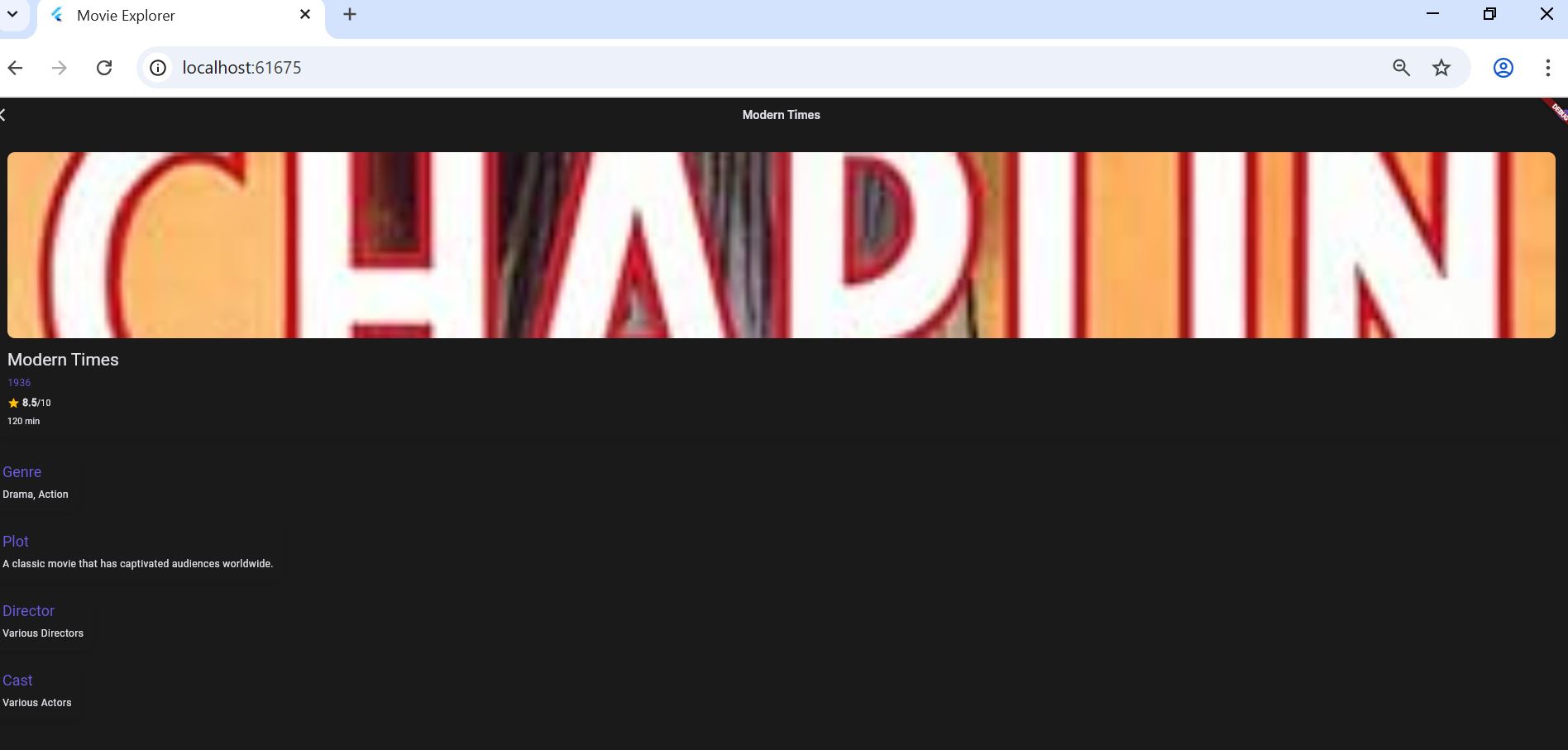 Movie Explorer Screen 5