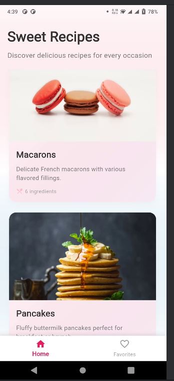 Sweet Recipes App Screenshot 5