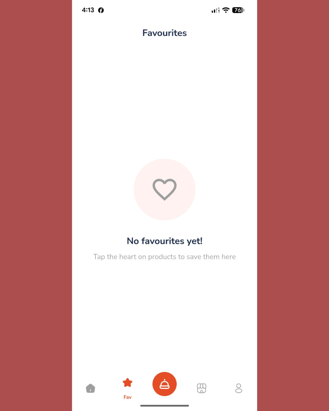 YUMMEZ favourites screen