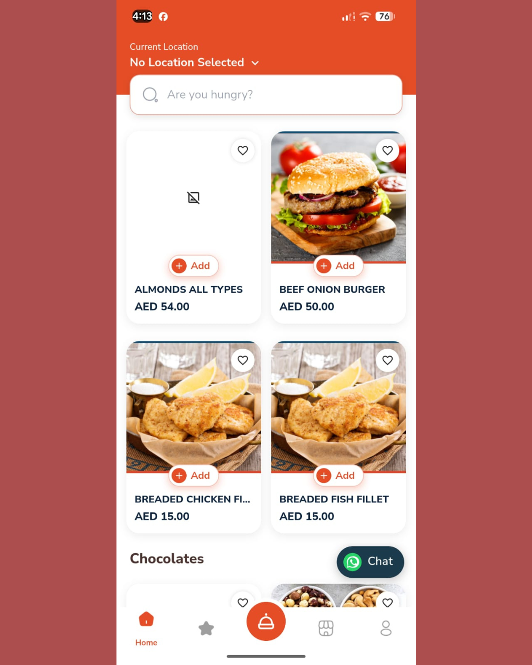 YUMMEZ product browsing screen